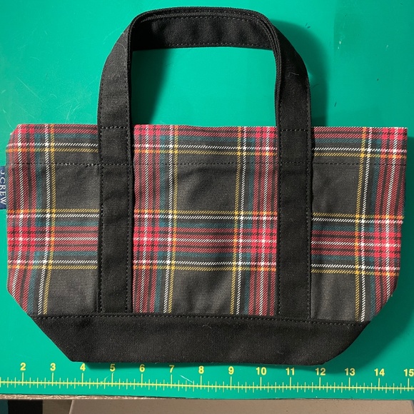 JCREW Mini Plaid Canvas Tote - Picture 2 of 4